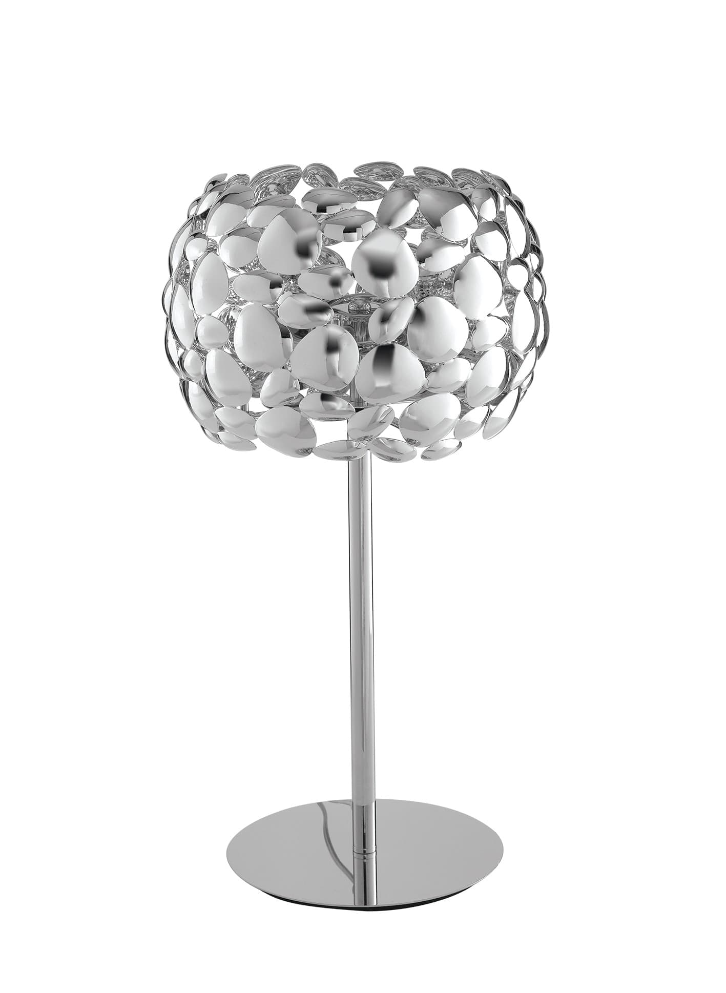 Lampada da Tavolo Design moderno a sassi Disponibile in bianco o cromo Lume adatto a salotti o camere 2XE27 - 10