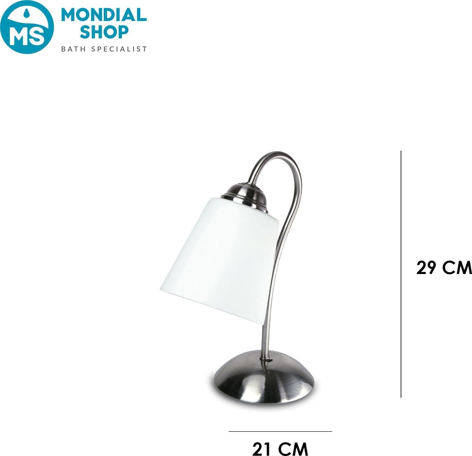 Lampada da Tavolo moderna Disponibile in nichel o oro Design minimal Lume adatto per camere e uffici E14 - 3