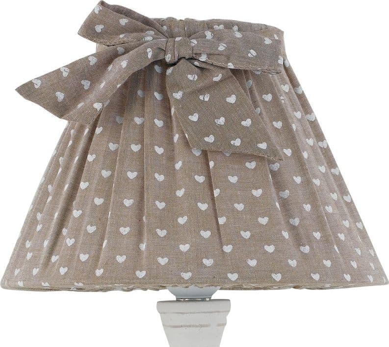 Lampada da Tavolo Classica Adatta per salotti e cameretta In legno naturale con paralume beige decorato E27 - 5