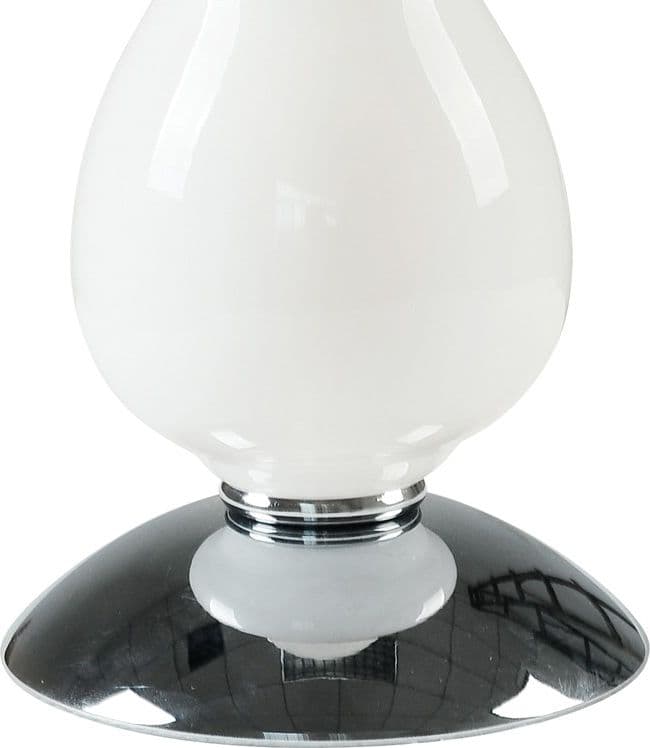 Lampada da Tavolo Classica Adatta per salotto e camera In pasta di vetro bianca E14 - 6