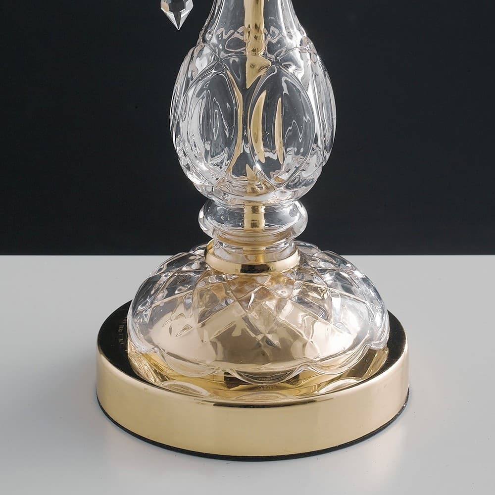 Lampada da tavolo o comodino Elegante Adatta per salotto e camera In cristalli K9 e oro E14 - 5