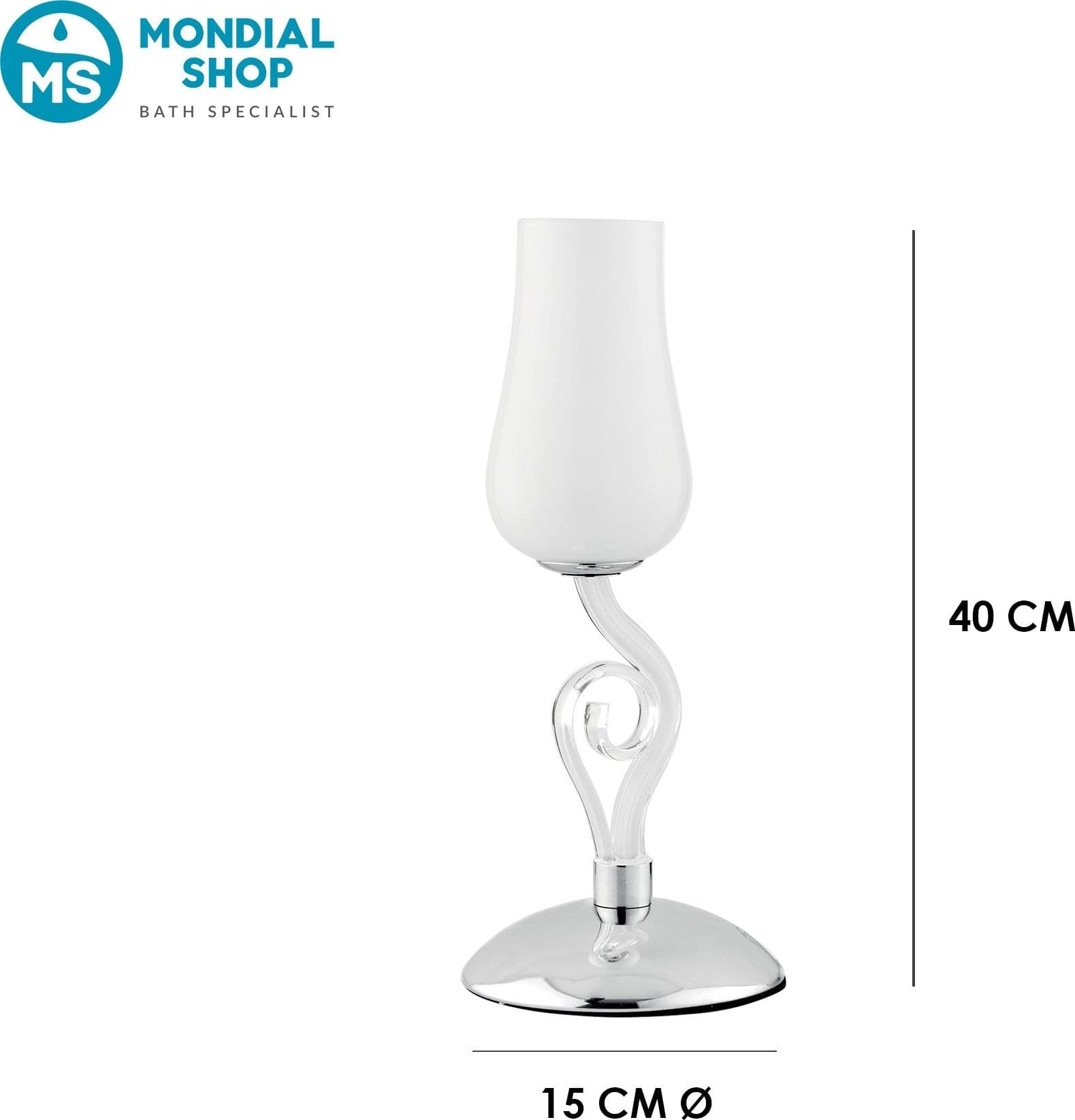 Lampada da Tavolo Adatta per camera e salotto Dal design a fiore bianco Disponibile in 2 dimensioni E14 - 3