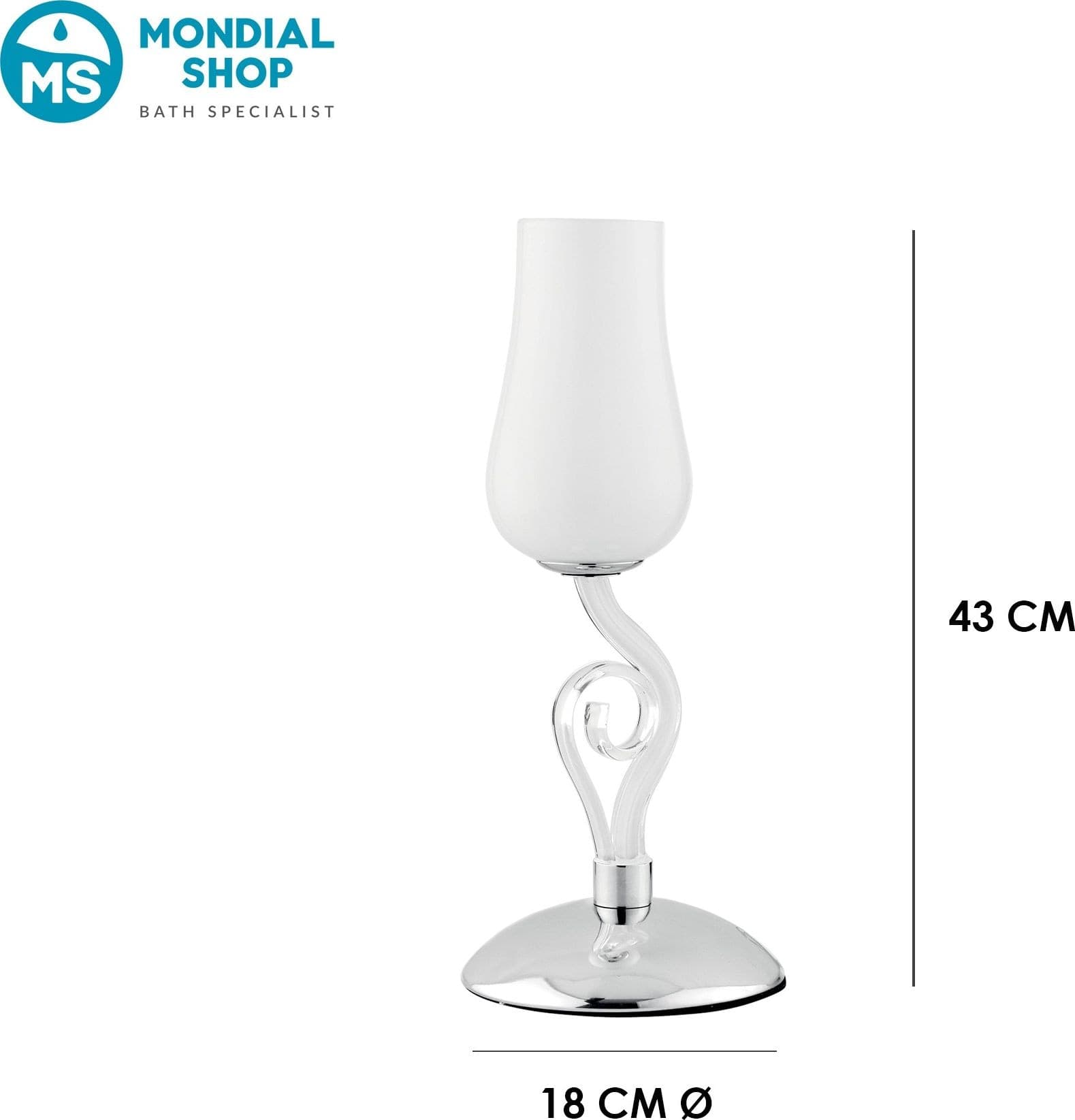 Lampada da Tavolo Adatta per camera e salotto Dal design a fiore bianco Disponibile in 2 dimensioni E14 - 8