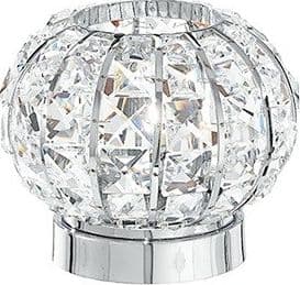 Lampada da Tavolo Tonda Con cristalli K9 squadrati In metallo cromo Disponibile in 2 dimensioni G9 - 3