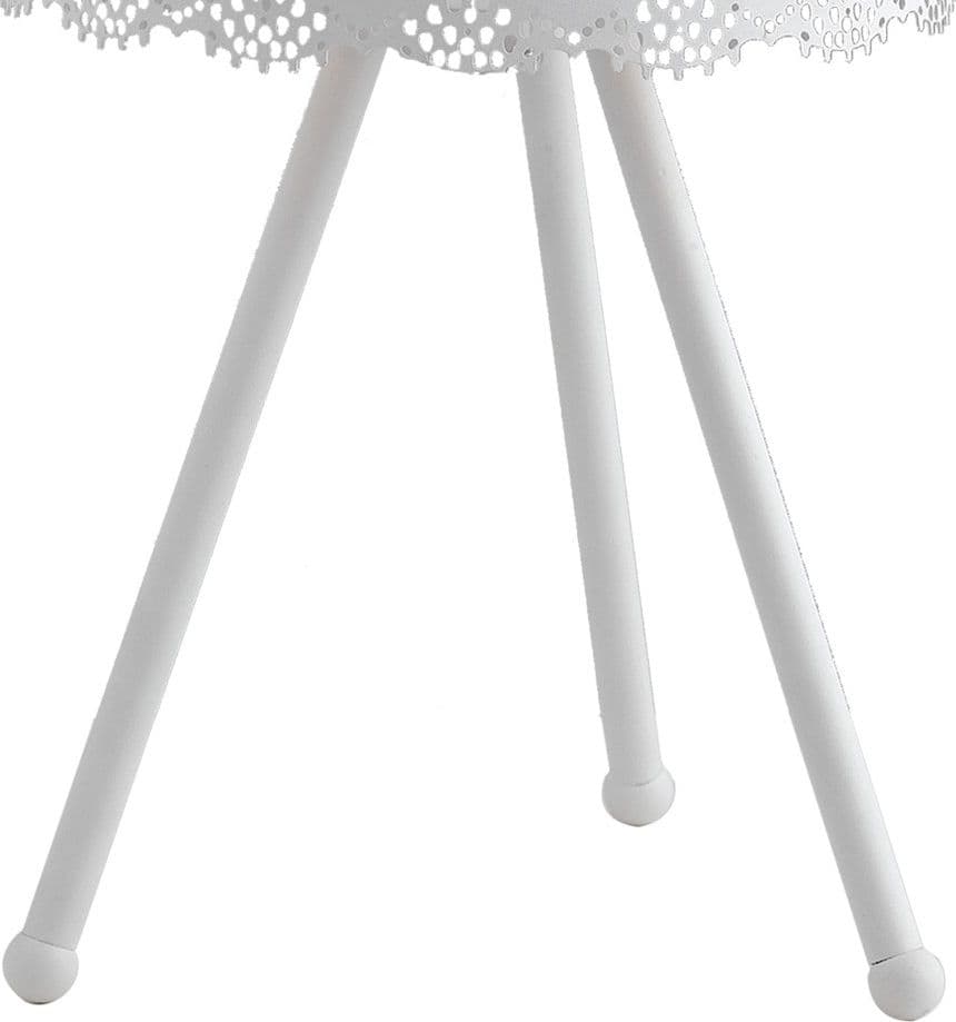 Lampada da Tavolo Moderna Adatta per camera e soggiorno Treppiede Bianco Design pizzo E27 - 6