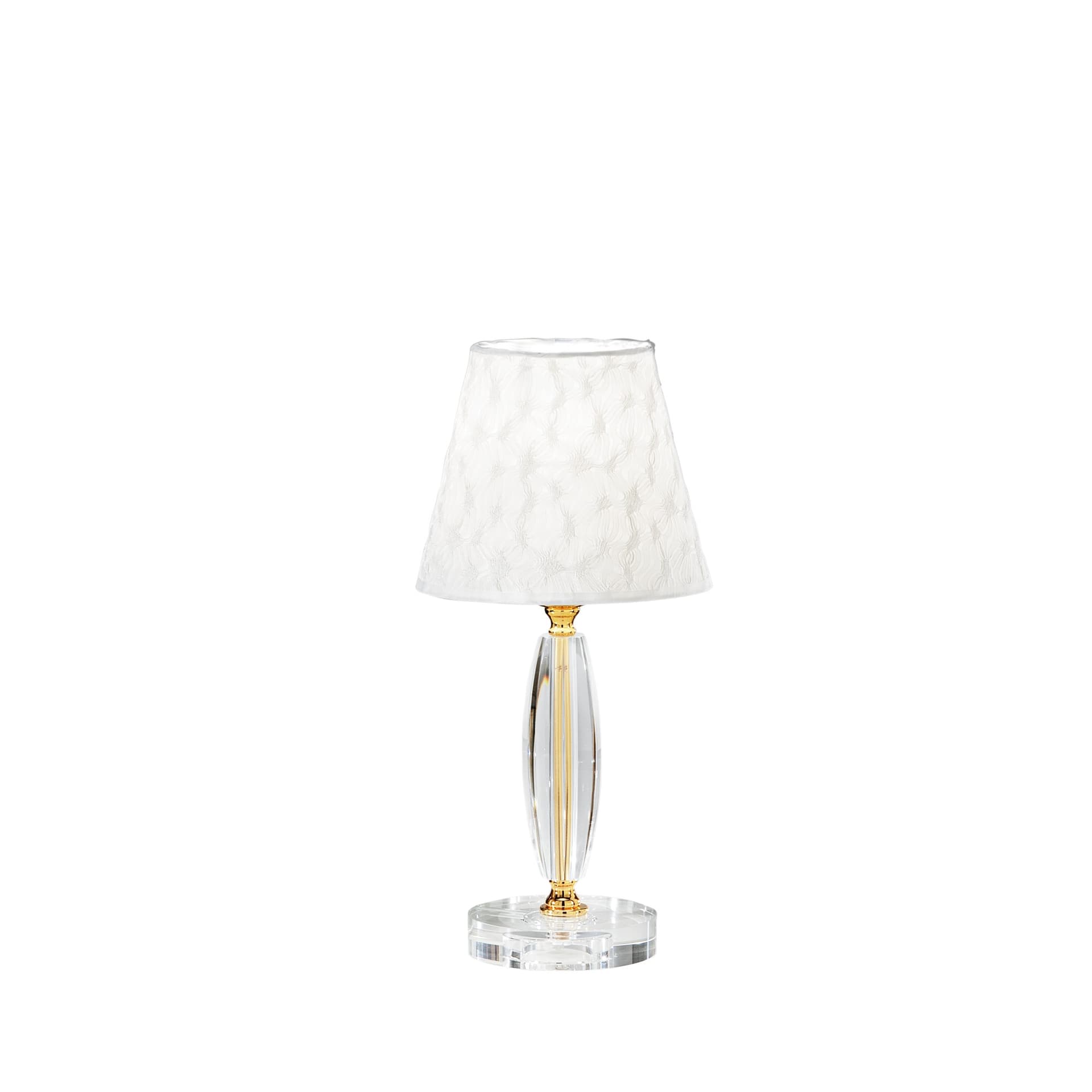 Lumetto da Tavolo Classico Con struttura in cristallo e finiture oro Adatto a camere e salotti Disponibile in 2 dimensioni E27 - 10