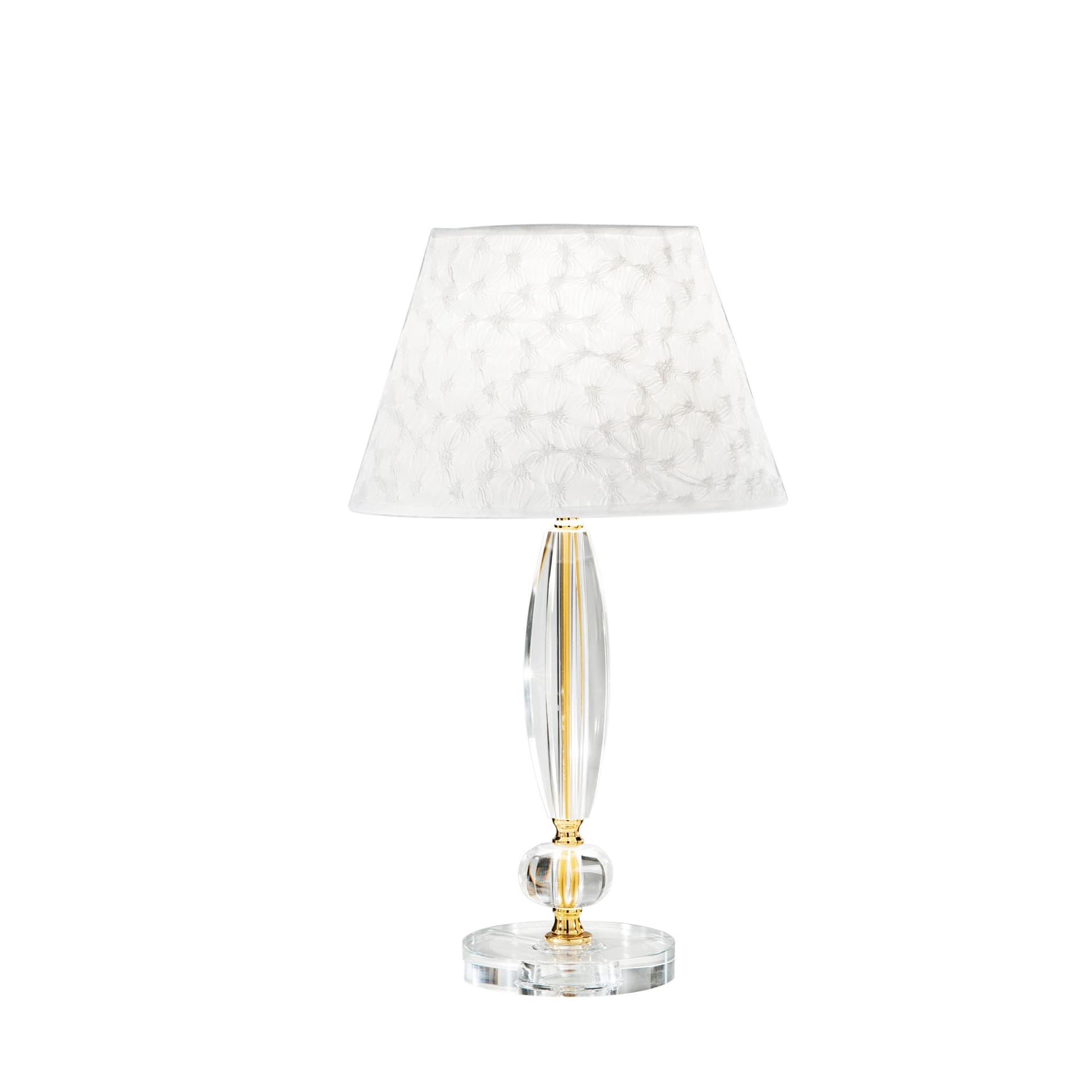 Lumetto da Tavolo Classico Con struttura in cristallo e finiture oro Adatto a camere e salotti Disponibile in 2 dimensioni E27 - 9