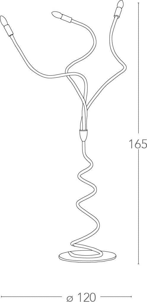 Piantana Moderna Flessibile Metallo Silicone Bianco Lampada Moderna E14 - 2