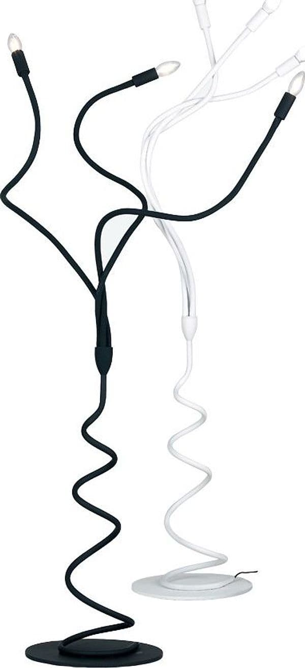 Piantana Moderna Flessibile Metallo Silicone Bianco Lampada Moderna E14 - 3