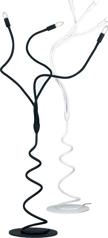 Piantana Moderna Flessibile Metallo Silicone Bianco Lampada Moderna E14 - 3