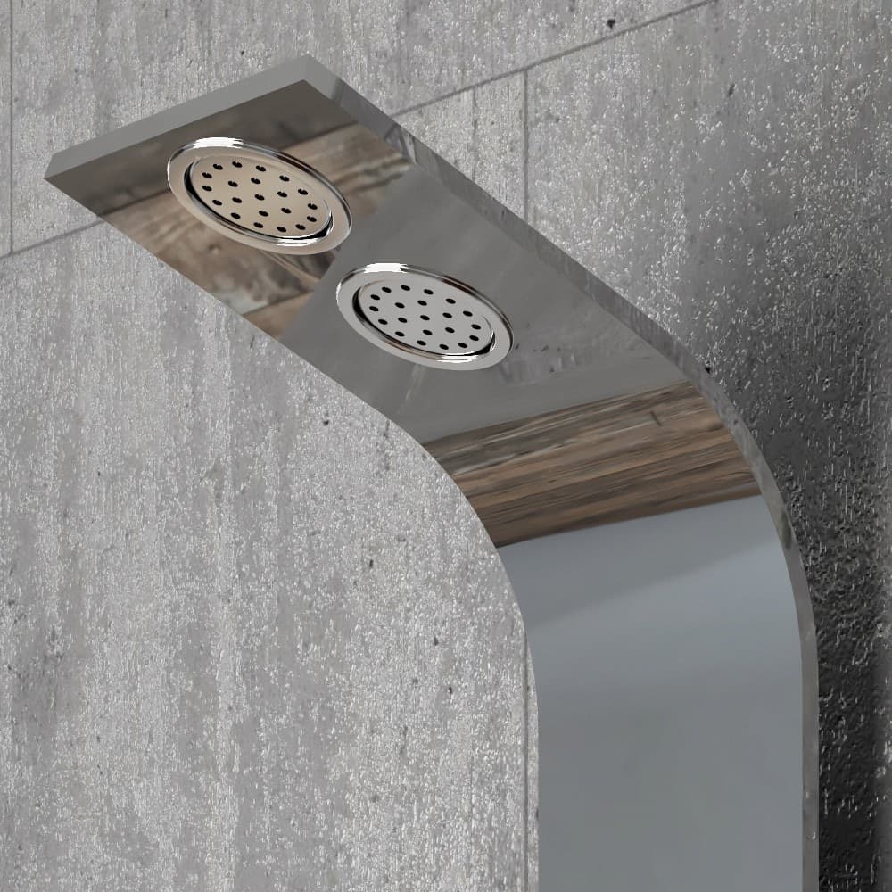 Colonna Doccia 013 Acciaio Inox 3 Funzioni 6 Bocchette Idro Lombari L22xP44xH165 - 3