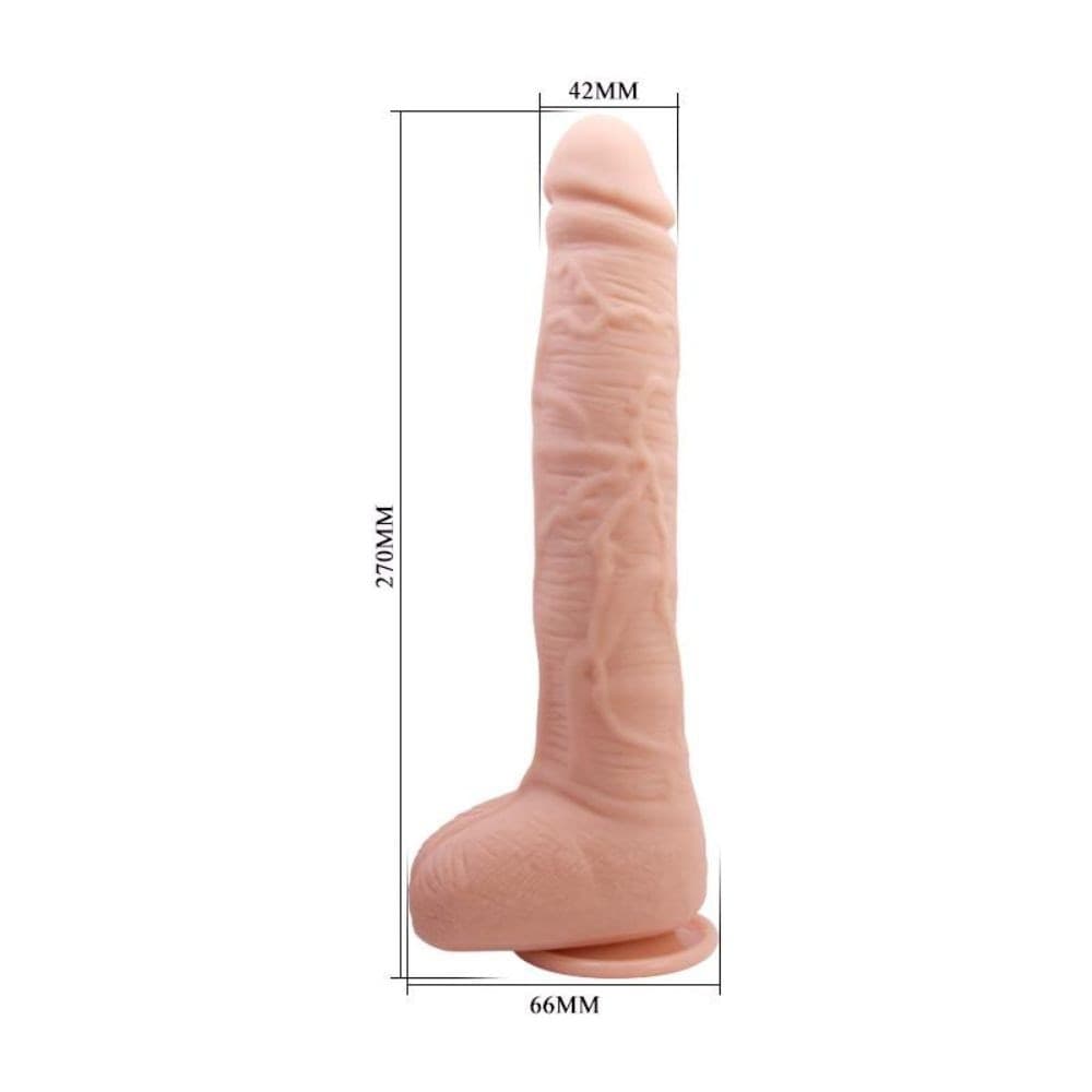Dildo Realistico Baile con Testicoli e Design da 27 cm - 4