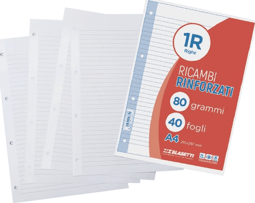 Blasetti - Ricambi Rinforzati A4 80 Gr 40fg rigatura1R (2331) - 3