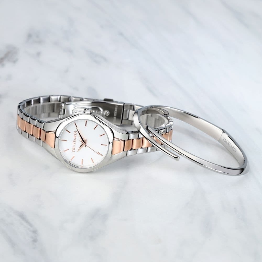 Trussardi Metropolitan – Orologio Donna Silver e Rose Gold (R2453159503) - 4