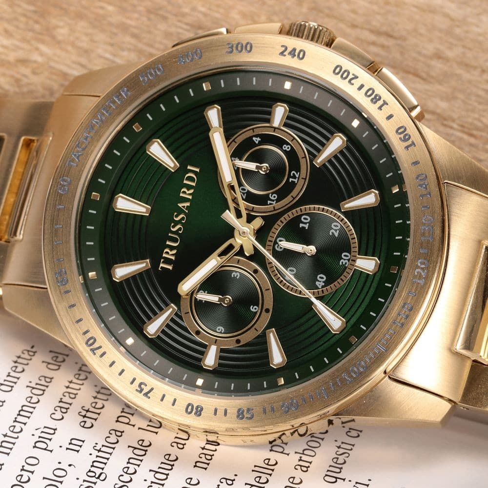 Orologio Trussardi T-Hawk Uomo Cronografo Verde (R2453153001) - 6