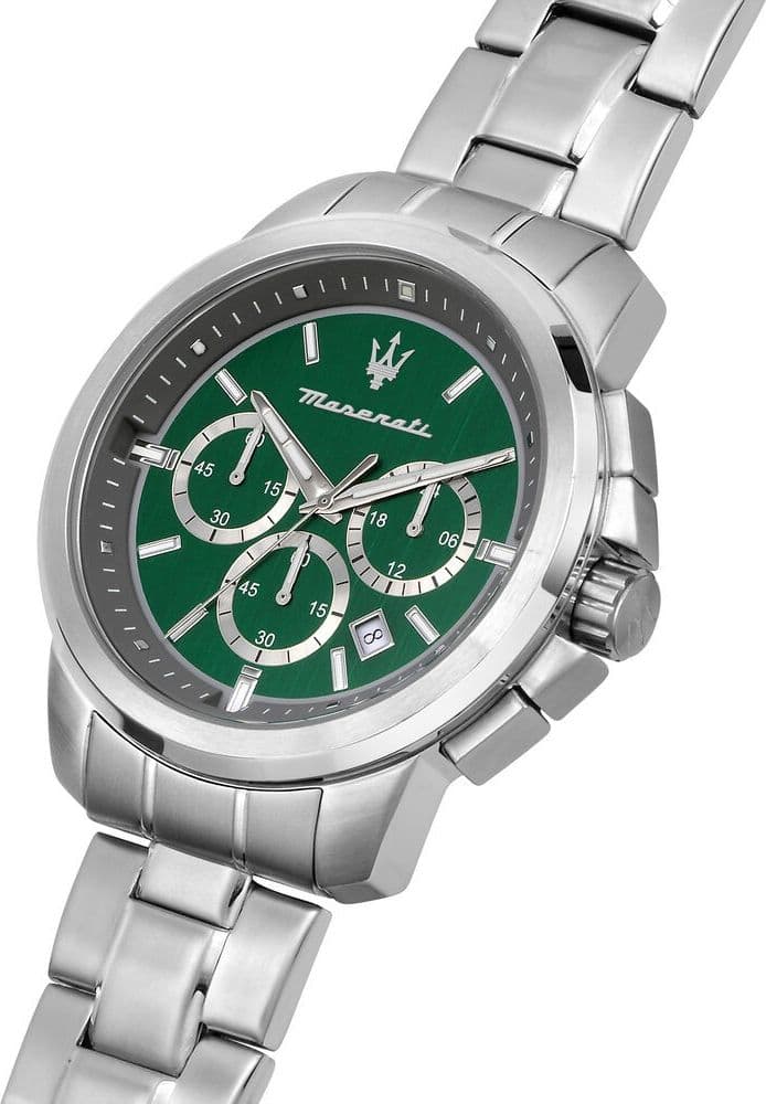 Maserati Successo – Orologio Cronografo Uomo Verde Acciaio (R8873621017) - 2