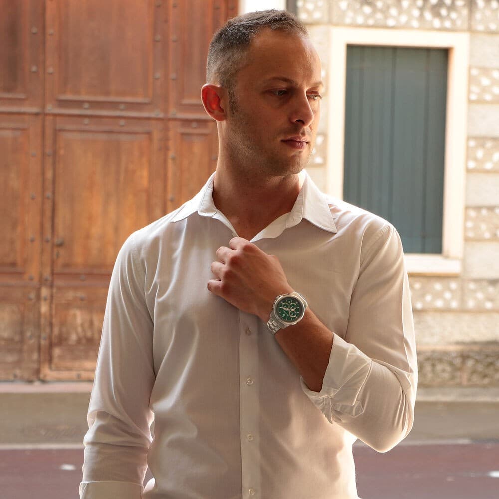 Maserati Successo – Orologio Cronografo Uomo Verde Acciaio (R8873621017) - 5
