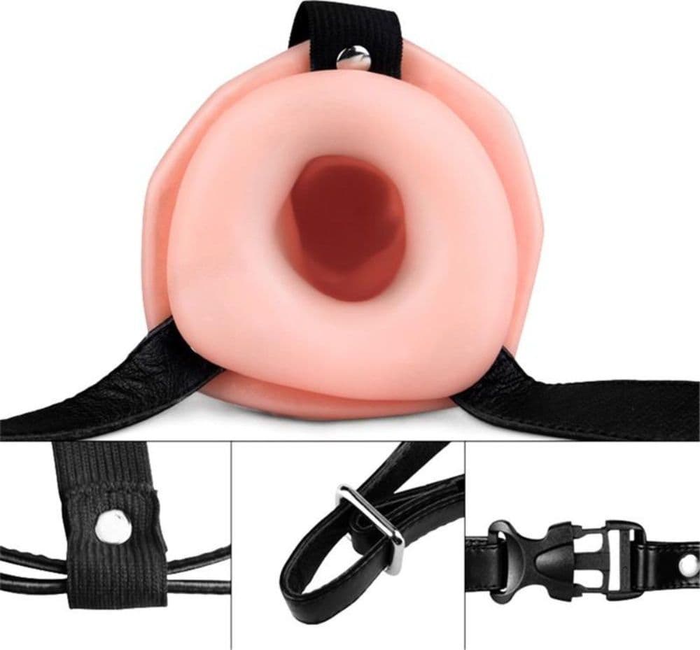 6.5" UNISEX HOLLOW STRAP-ON Dildo Cavo Indossabile Lovetoy 16,5 cm - 2
