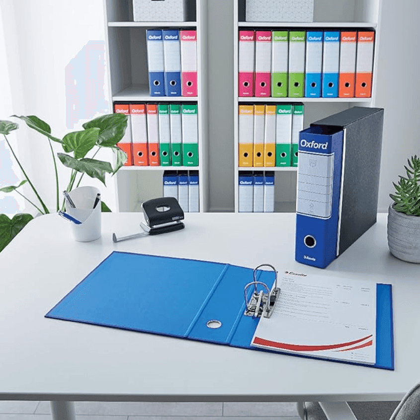 Esselte - Registratori Oxford G85 dorso 8 Blu - confezione  6 pezzi - 3