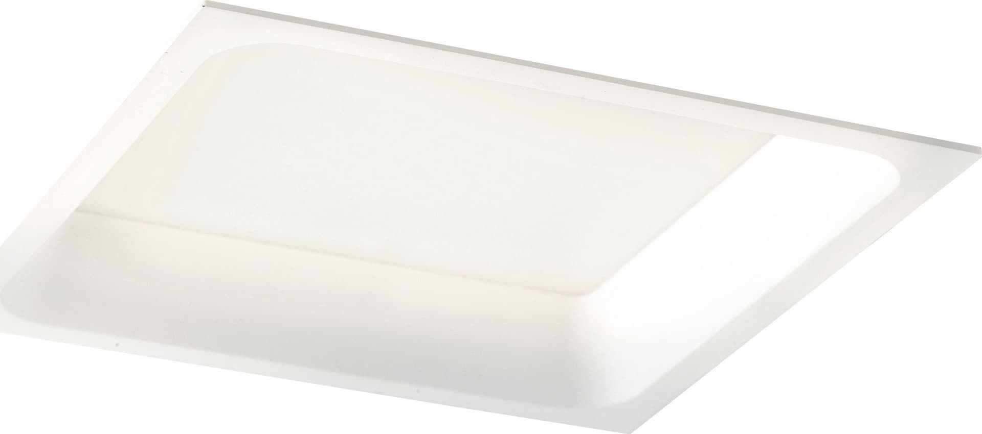 Lampada da incasso quadrata in alluminio bianca pressofuso con Led  SMD integrato 4000K- 2800Lm30W - 2