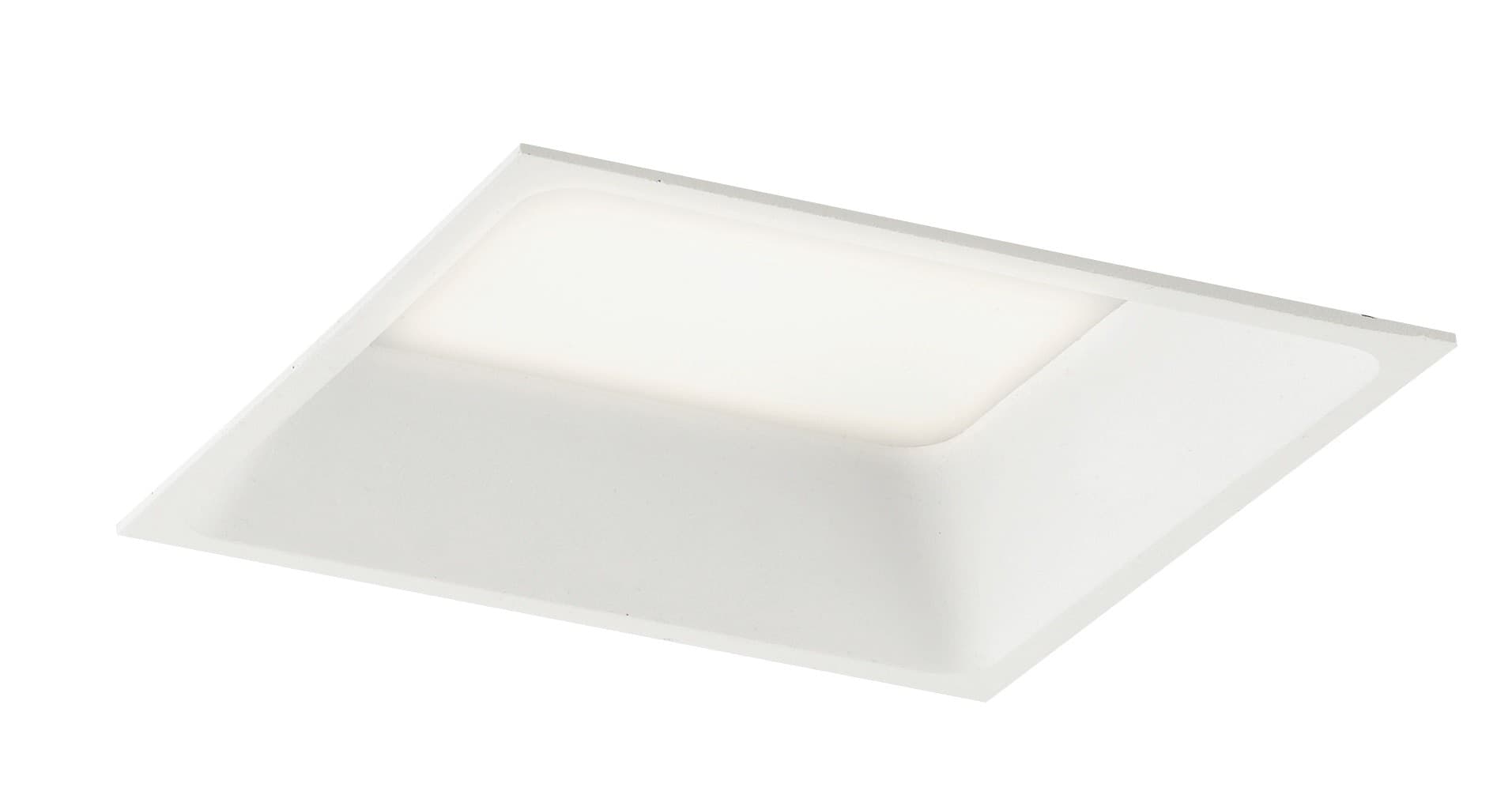 Lampada da incasso quadrata in alluminio bianca pressofuso con Led  SMD integrato 4000K- 1550Lm18W - 2