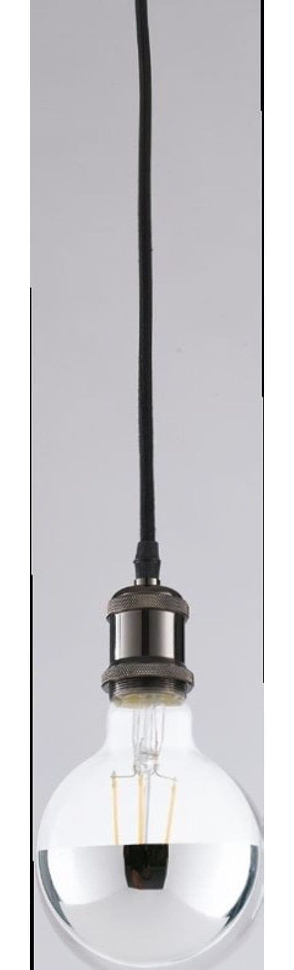 Sospensione lampadario da soffitto CLOCK con adattatore trifase in alluminio cromo - 4