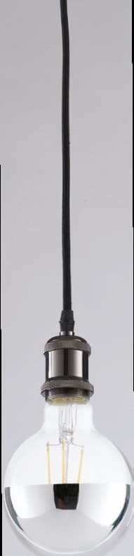 Sospensione lampadario da soffitto CLOCK con adattatore trifase in alluminio cromo - 4