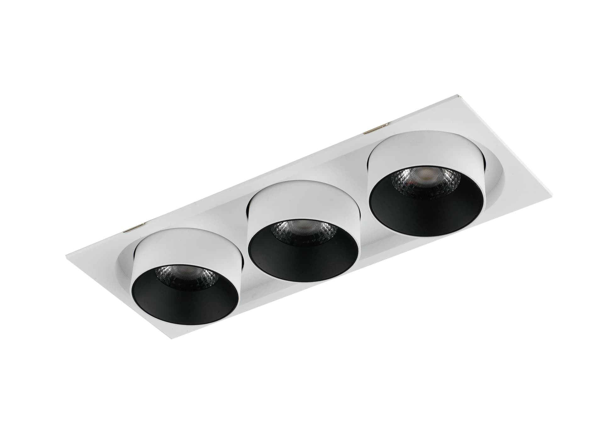 Lampada da incasso orientabile bianco e interno nero LED COB 4000K3x30W - 2