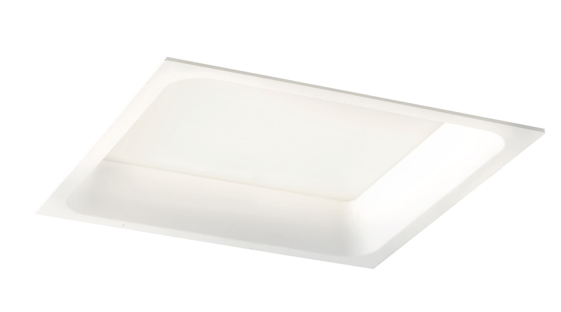 Lampada da incasso quadrata in alluminio bianca pressofuso con Led  SMD integrato 5000K- 2900Lm30W - 3