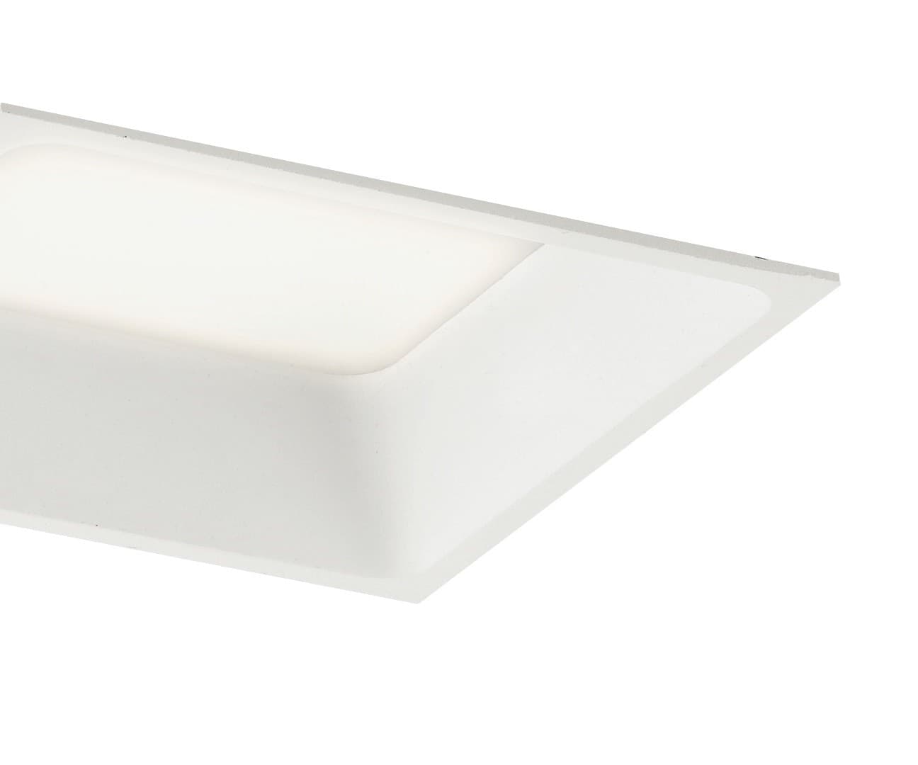 Lampada da incasso quadrata in alluminio bianca pressofuso con Led  SMD integrato 3000K- 1500Lm18W - 2
