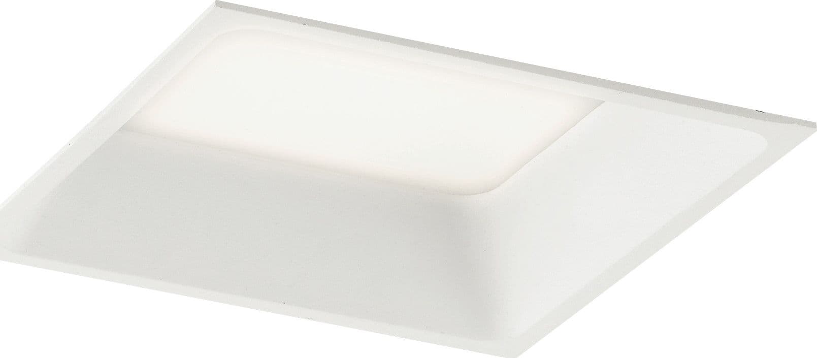 Lampada da incasso quadrata in alluminio bianca pressofuso con Led  SMD integrato 5000K- 1600Lm18W - 3