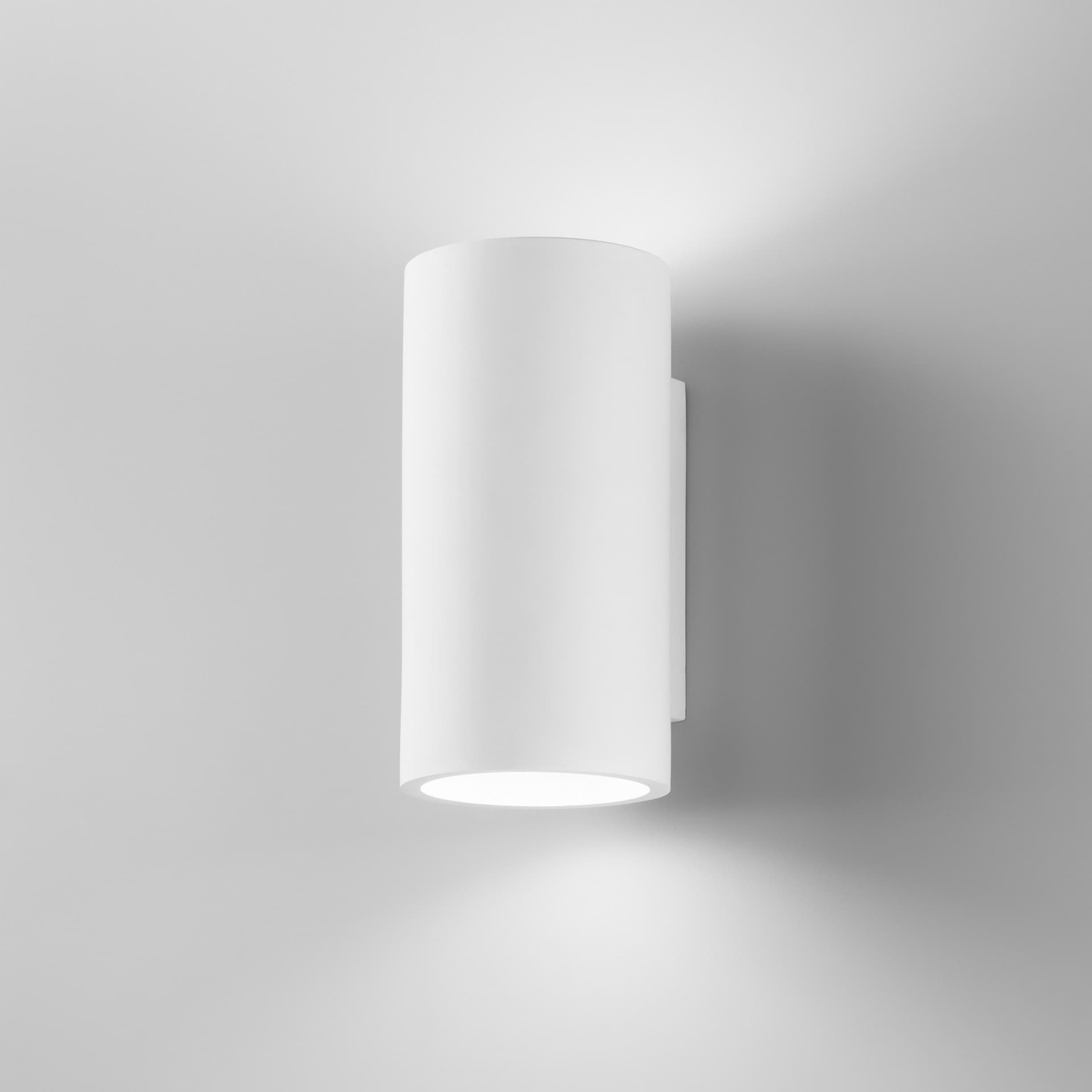 Applique Cilindrica in gesso Verniciabile Doppia emissione Lampada Disponibile in 2 dimensioni 2xGU10 - 4