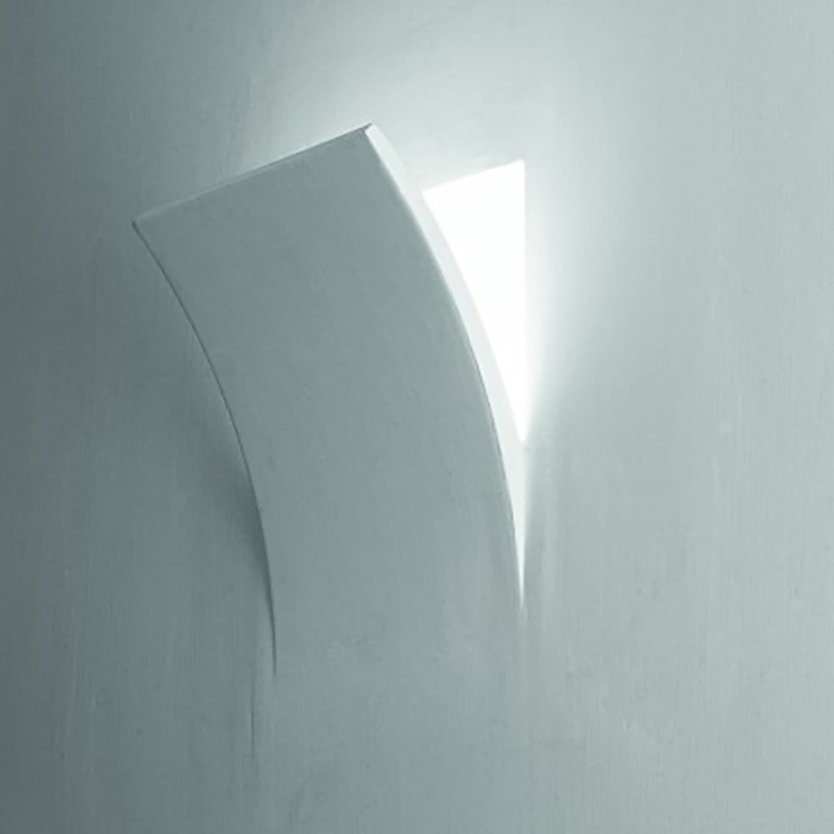Applique incasso a parete in gesso verniciabile a scomparsa bianco 2xE14 max 13W - 2