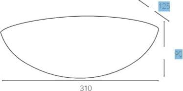 Applique in Gesso Verniciabile Semitonda E27 Varie misure - 5