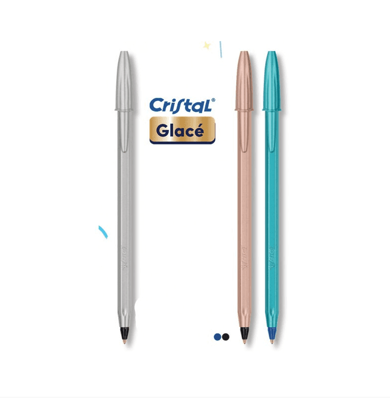 Bic - Penna a sfera Cristal Glacé fusto punta media mm 1