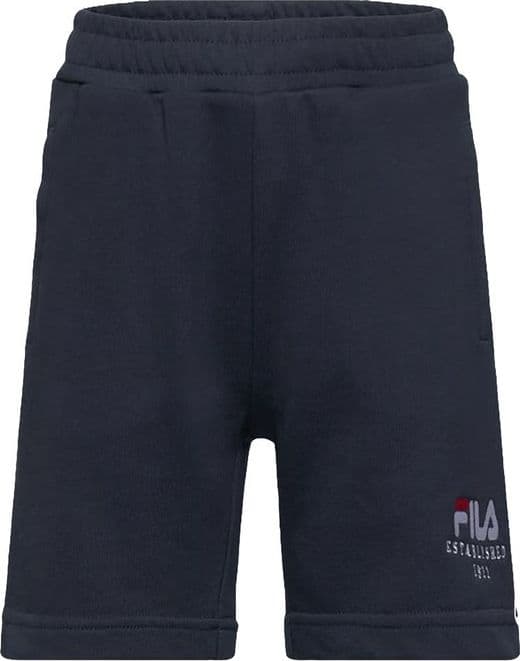 Pantaloncini Uomo Fila Valsera Logo Sweat Shorts, Shorts Sportivi in Cotone French Terry, Regular Fit Blu - 2