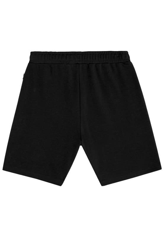 Pantaloncini Uomo Fila Valsera Logo Sweat Shorts, Shorts Sportivi in Cotone French Terry, Regular Fit Nero - 2