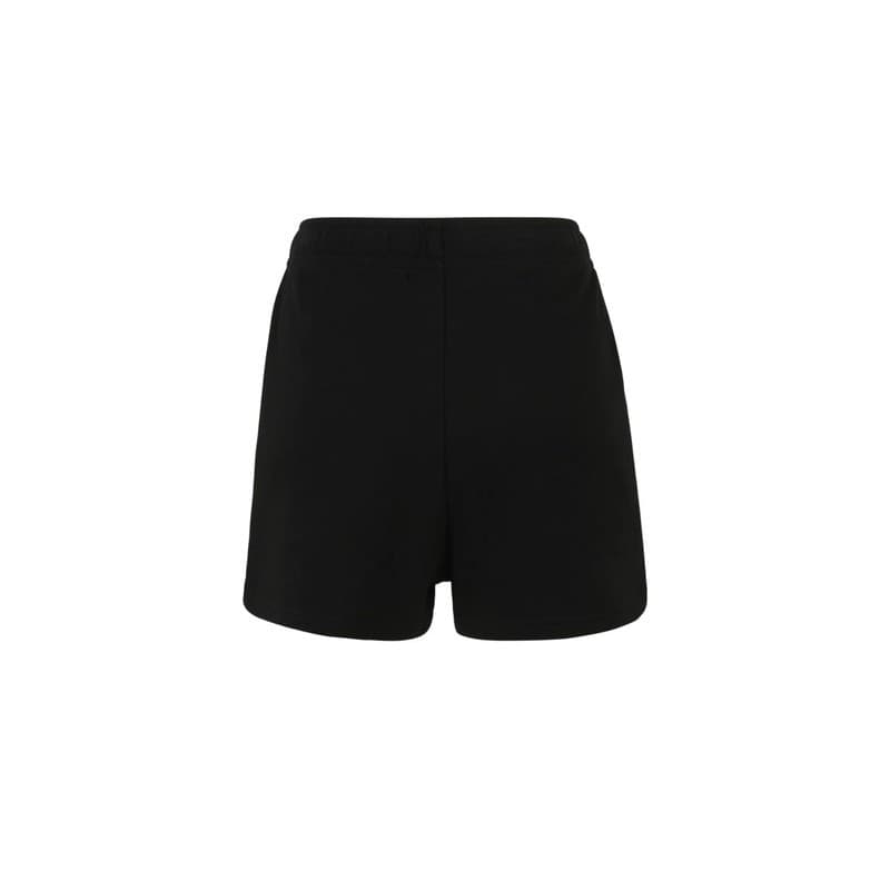 Pantaloncini Sportivi Donna Fila  Vita Alta, Tessuto Elasticizzato, Nero - 2