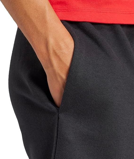 Shorts Adidas Donna in French Terry con Vita Elasticizzata Nero - 3