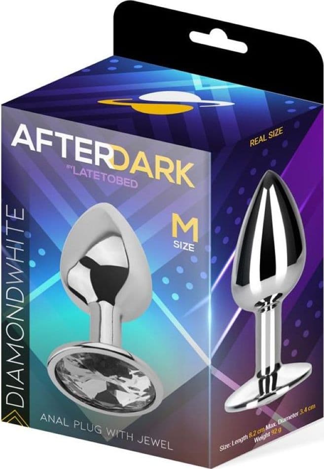 Afterdark Plug Anale taglia M con Gemma Bianca - 2