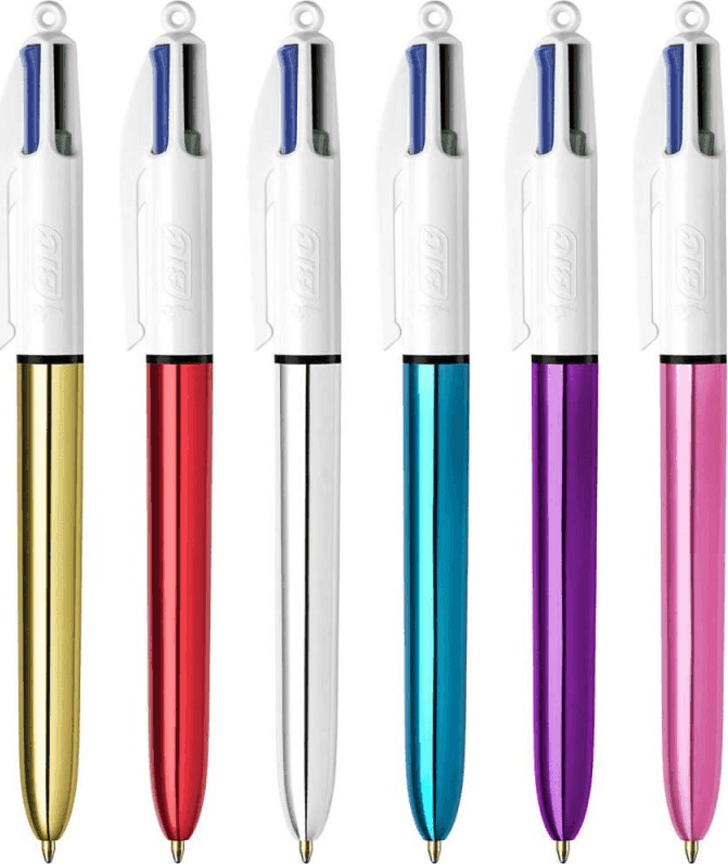 Bic - Penne 4 Colours Shine Penna a Sfera Retrattile colori assortiti - 1