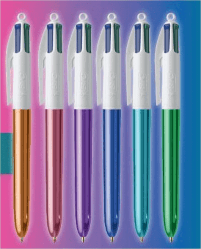 Bic - Penne 4 Colours Shine Penna a Sfera Retrattile colori assortiti - 2