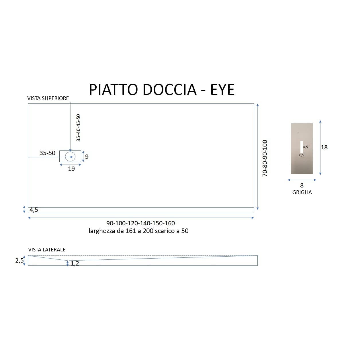 Piatto doccia in marmoresina Bianco effetto pietra cemento MAKA - 5