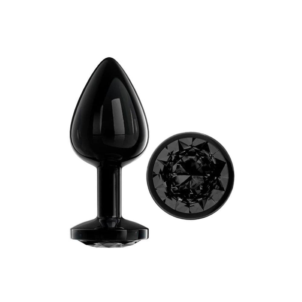 Afterdark Plug Anale Nero con Gemma Nera taglia M - 2