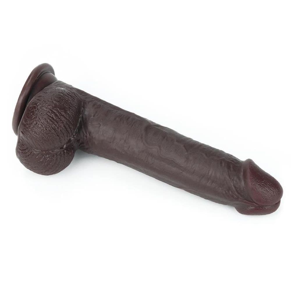Dildo Realistico Ventosa Sliding-Skin Dong 9.5" Black - 3