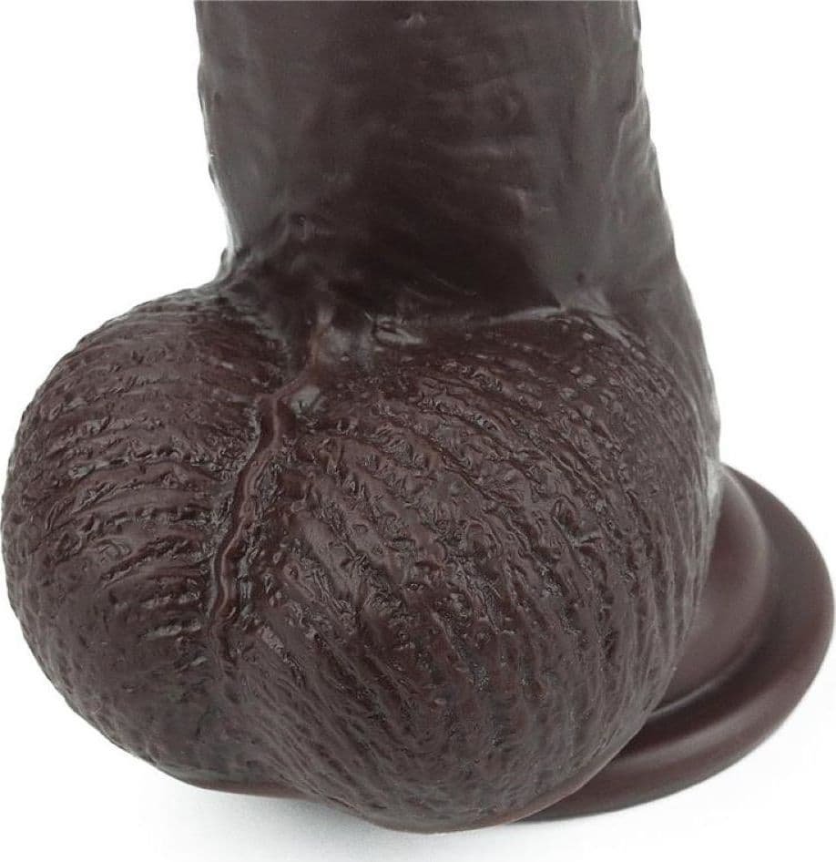 Dildo Realistico Ventosa Sliding-Skin Dong 9.5" Black - 4