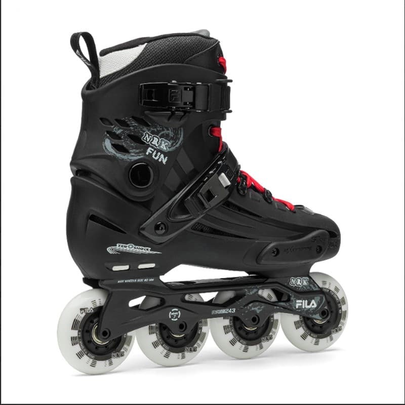 Pattini a Rotelle FILA NRK FUN Neri/Rossi – Urban Freeskate 80 mm ABEC 7 - 3
