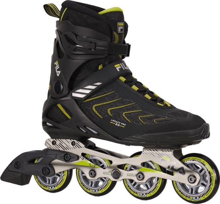 Pattini Inline FILA Legacy Pro 80 – Versatili, Evolutivi 80 mm ABEC 5 BLACK/LIME