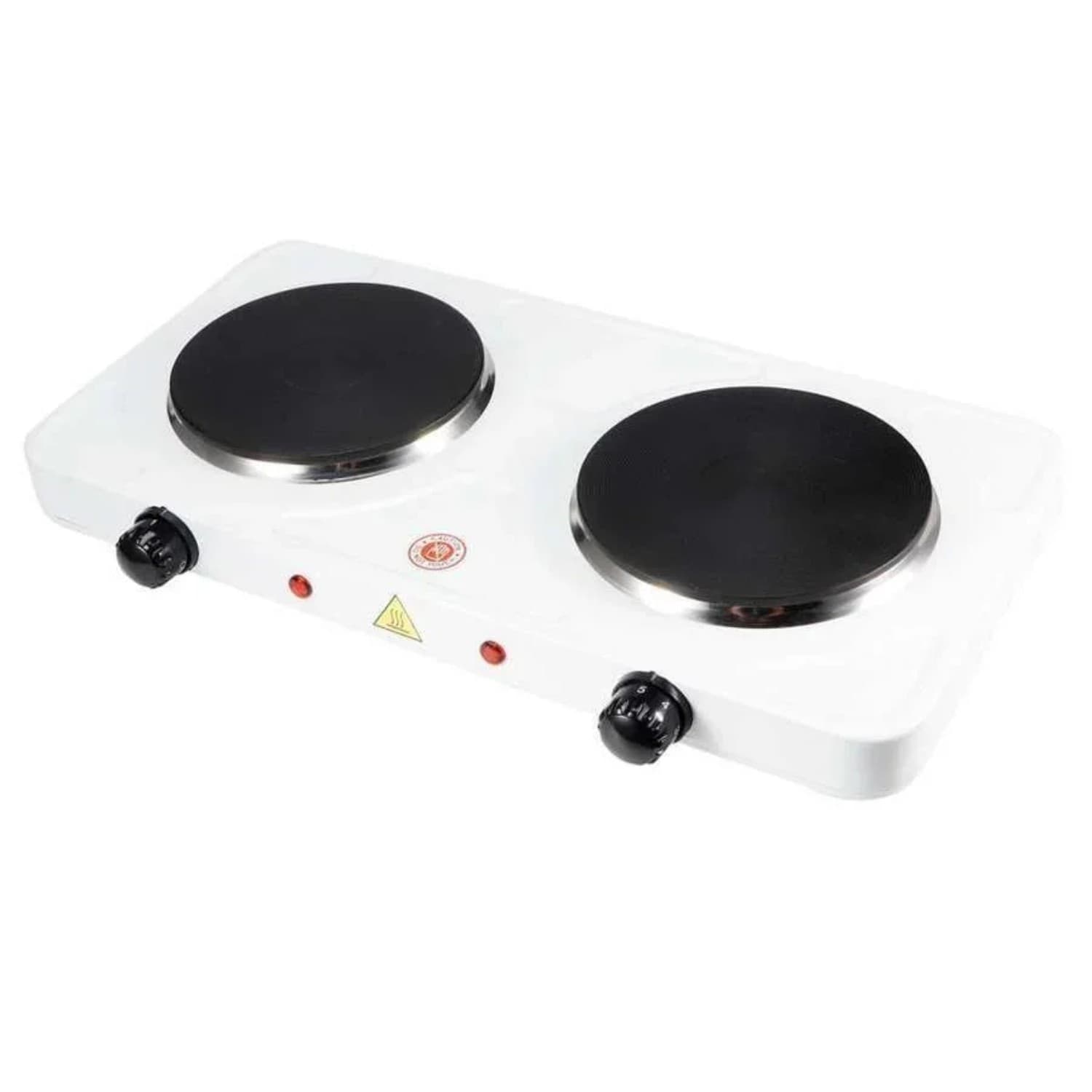 Fornello Elettrico Hercules 2500W - Piastra Ø185mm 1500W & Ø155mm 1000W con Termostato e Indicatore - 2