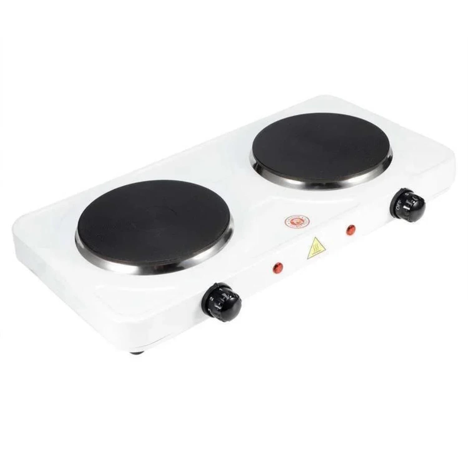 Fornello Elettrico Hercules 2500W - Piastra Ø185mm 1500W & Ø155mm 1000W con Termostato e Indicatore - 3
